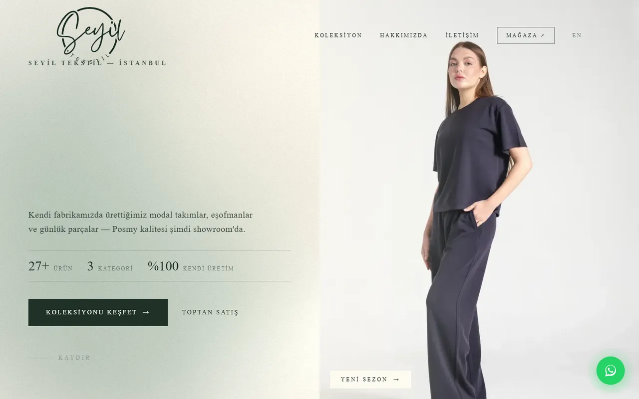 Seyil Tekstil web sitesi